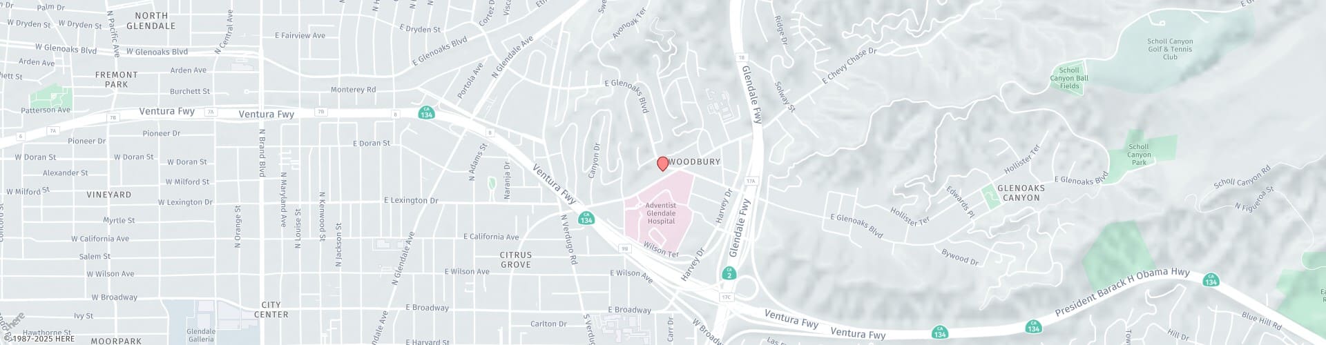 Location Map: 1577 East Chevy Chase Dr. Glendale, CA 91206