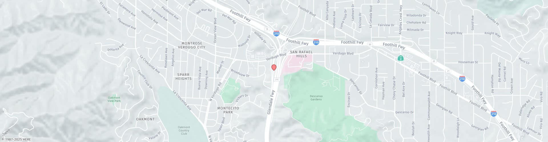 Location Map: 1818 Verdugo Blvd. Glendale - Verdugo Hills, CA 91208