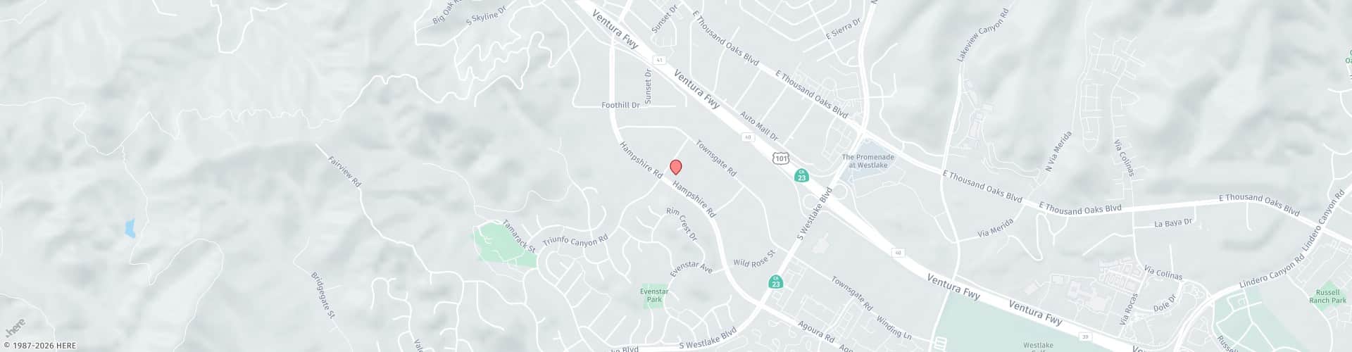 Location Map: 696 Hampshire Road, Ste 110 CA,  91361