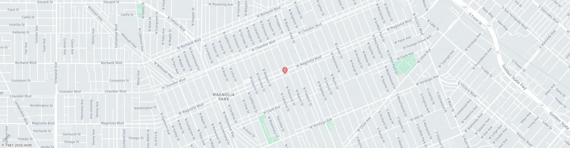 Location Map: 2720 W. Magnolia Blvd. Burbank, CA 91505