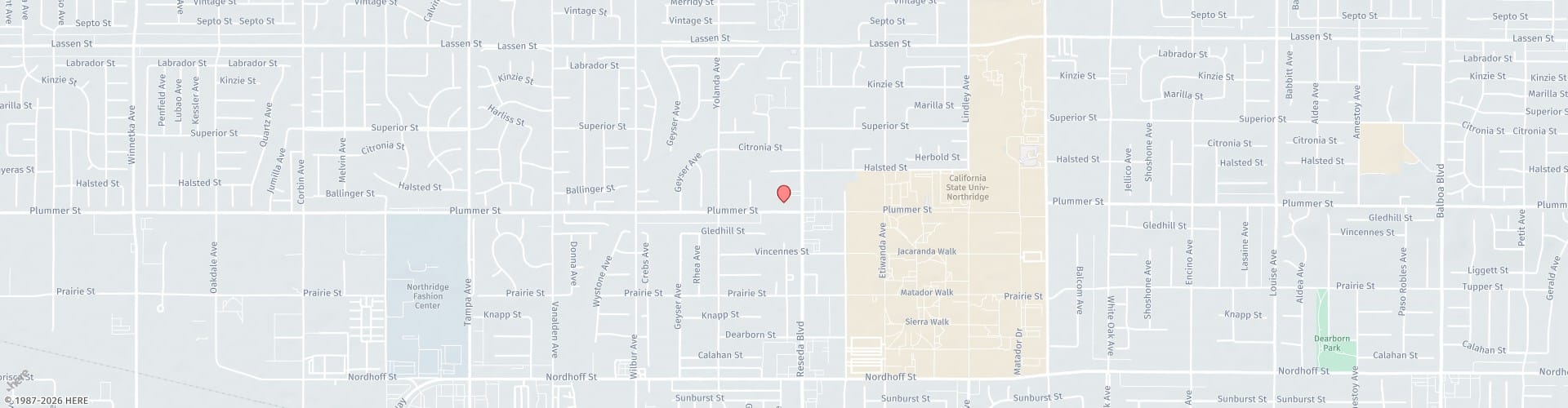 Location Map: 9535 Reseda Blvd. Northridge, CA 91324
