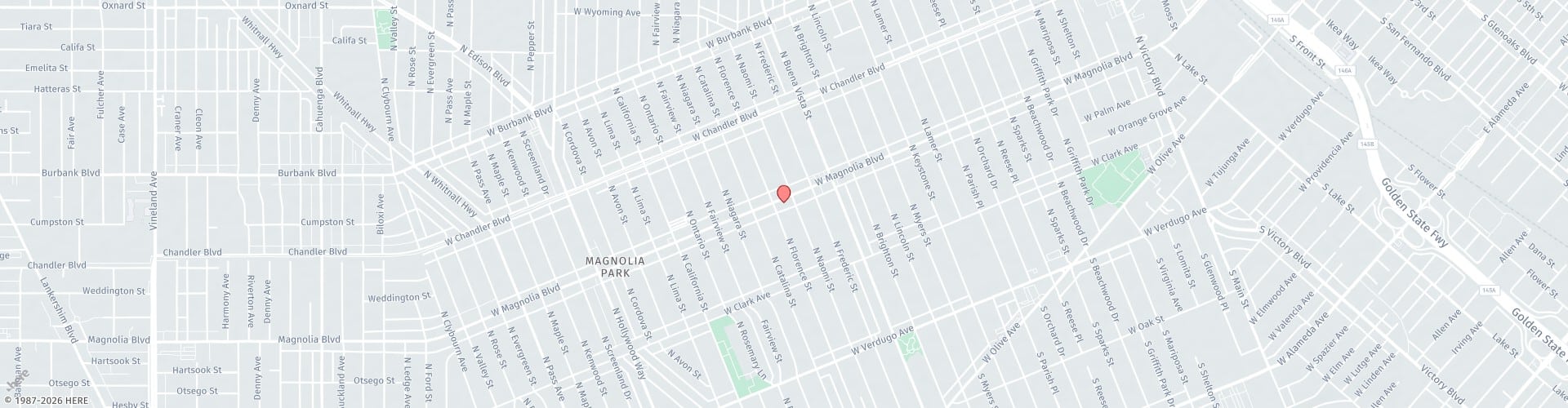 Location Map: 2720 W. Magnolia Blvd. Burbank, CA 91505