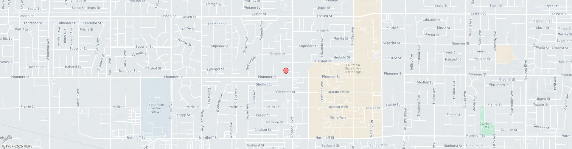 Location Map: 9535 Reseda Blvd. Northridge, CA 91324