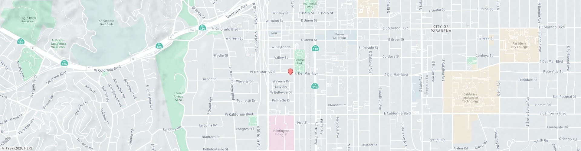 Location Map: 301 S Fair Oaks Ave. Pasadena, CA 91105