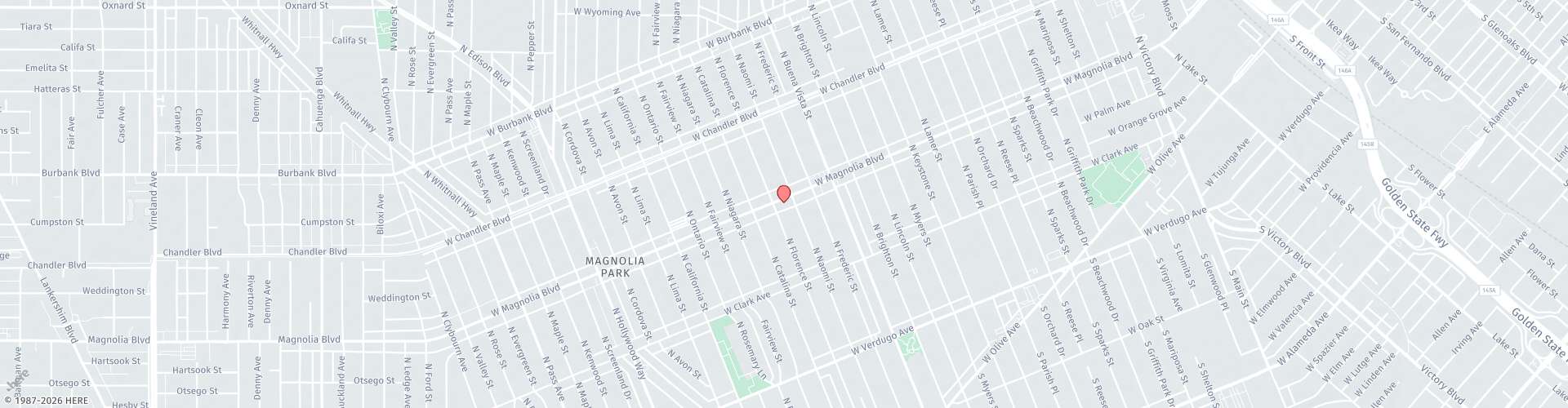Location Map: 2720 W. Magnolia Blvd. Burbank, CA 91505