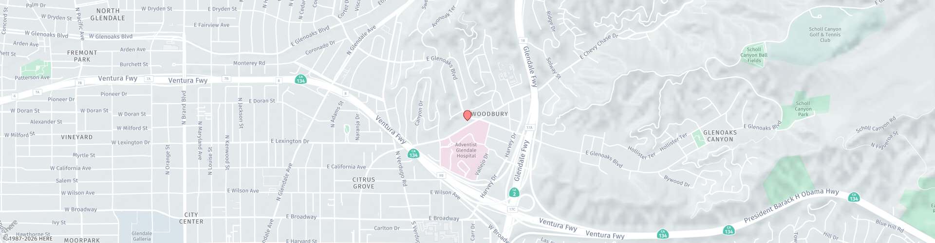 Location Map: 1577 East Chevy Chase Dr. Glendale, CA 91206