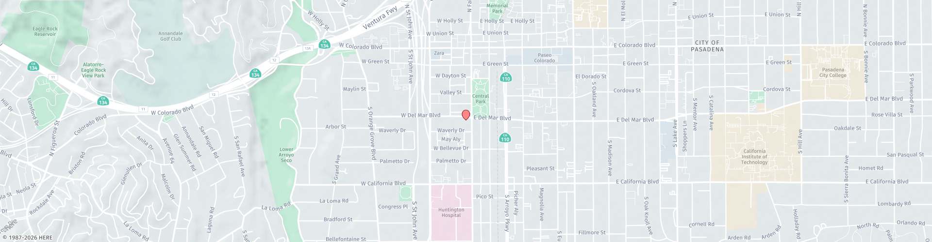 Location Map: 301 S Fair Oaks Ave. Pasadena, CA 91105